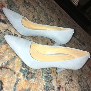 Size 8.5 Michael kors light blue suede heels
